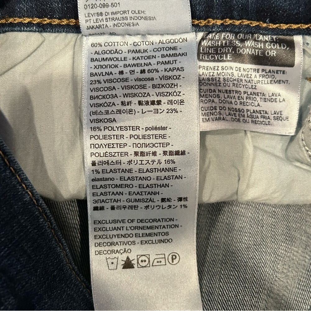 Levi’s 711 Skinny Jeans Women’s‎ 20W Sculpt Hypersoft Distressed Stretch NWT - Picture 10 of 12